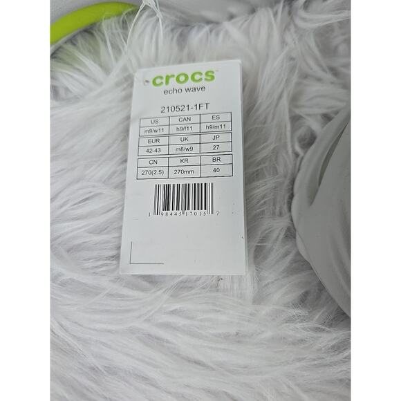 Crocs Echo Wave Atmosphere 210521-0LD Men's Size 9 Women 11 New Slip On Comfort - Picture 8 of 9